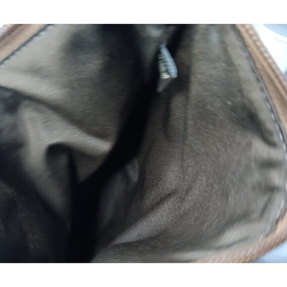 Coach Signature Swingpack Crossbody Khaki Brown Stripe Handbag Purse - Picture 8 of 8